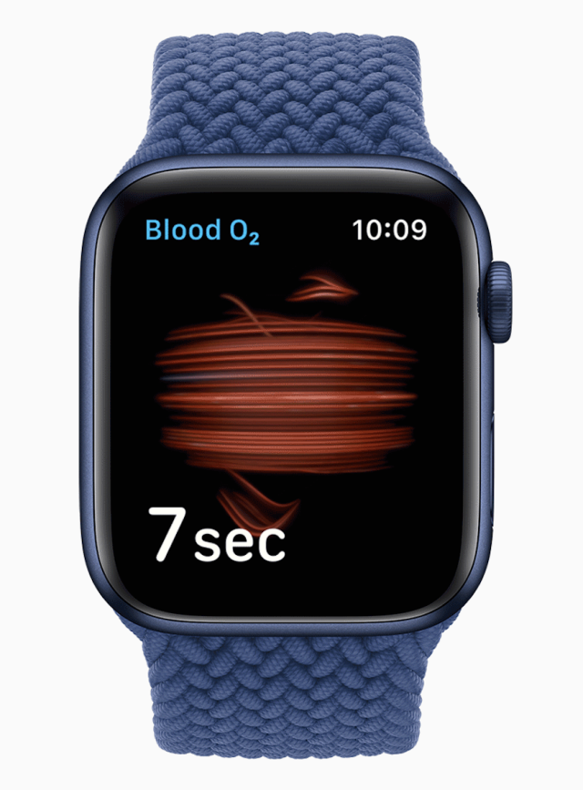 Apple Watch Series 6 features a blood oxygen sensor