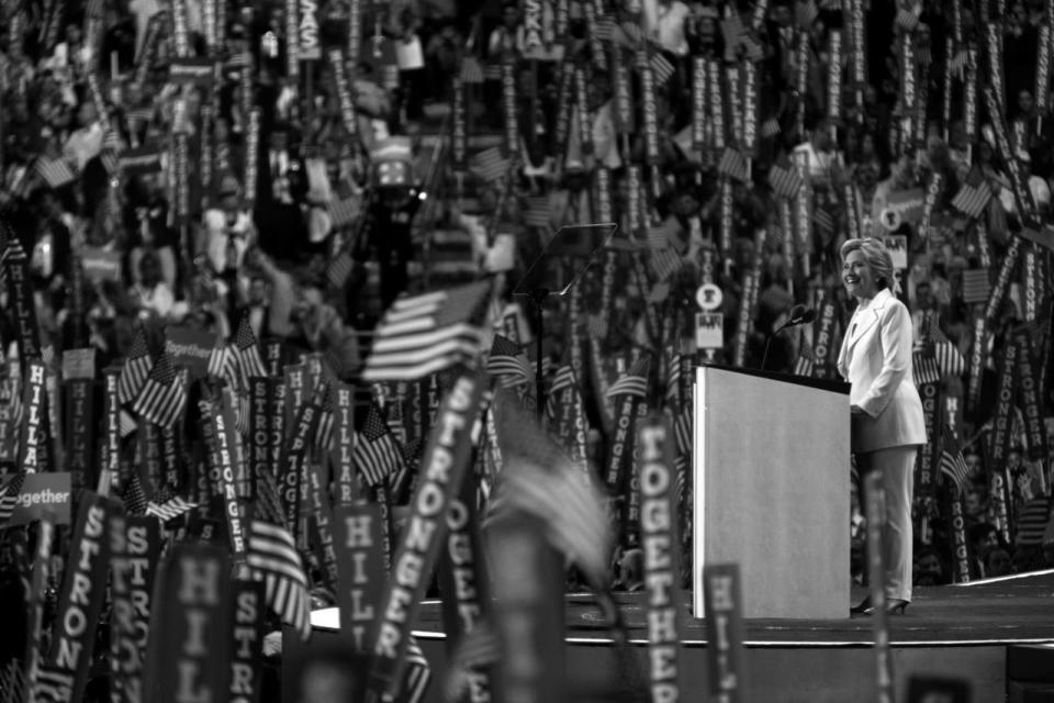 <p>Hillary Clinton accepts the nomination for president at the DNC in Philadelphia, PA. on Jauly 28, 2016. (Photo: Khue Bui for Yahoo News)</p>