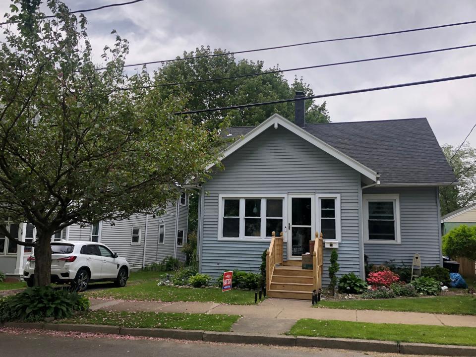 Irene Perris, who lives on Gaylord Street in Binghamton, received a new front porch through the First Ward Action Council's Senior Home Repair program in 2022.