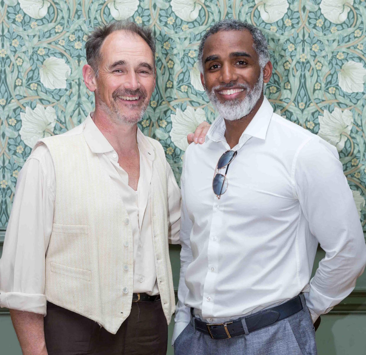 Sir Mark Rylance, left, and Intermission Youth Theatre artistic director Darren Raymond (Richard Jinman/PA)