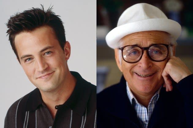 Matthew Perry, Norman Lear - Credit: NBCU Photo Bank/NBCUniversal/Getty Images;  Bob Riha, Jr./Getty Images