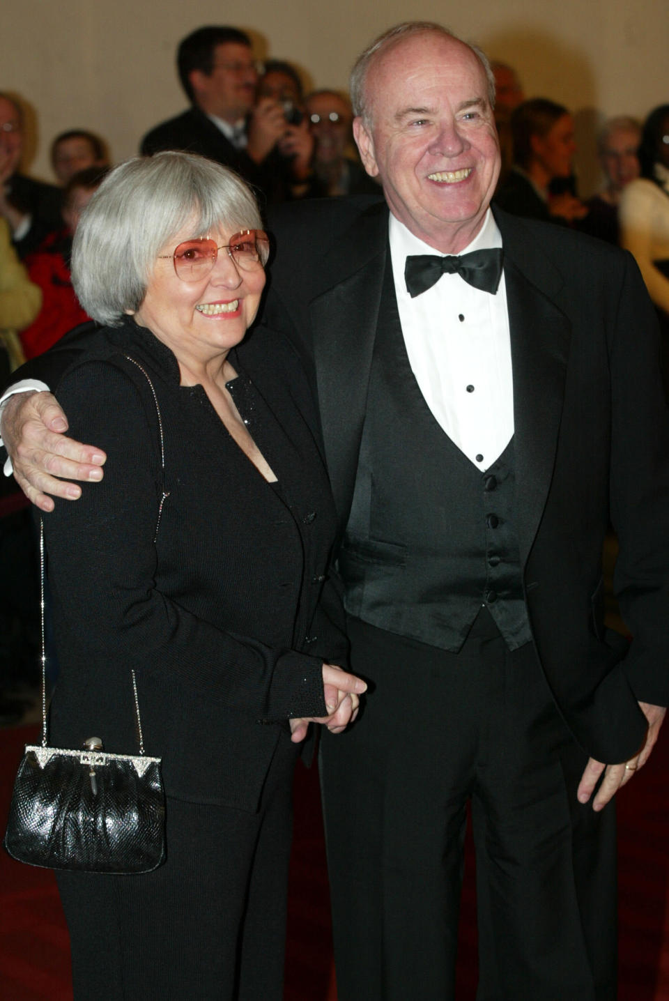 Comedian Tim Conway pictured with wife Charlotte at the 5th Annual Kennedy Center Mark Twain Prize presentation ceremony in 2002 in Washington D.C. (Photo: Alex Wong/Getty Images)