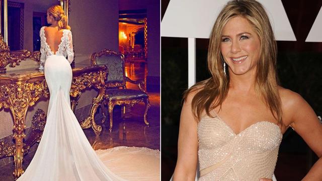 jennifer aniston wedding dress