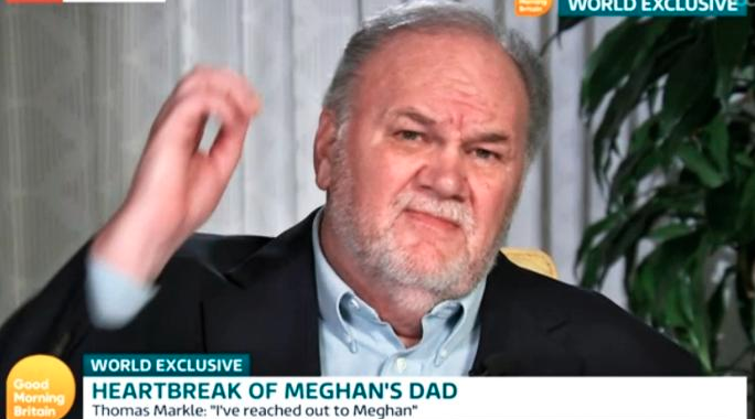 Thomas Markle has been left ‘very sad’ by the whole debacle. Photo: Good Morning Britain