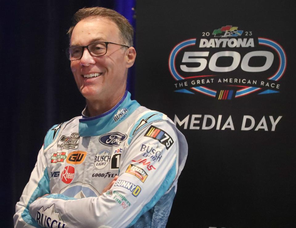 Kevin Harvick, being interviewed last month at Daytona 500 media day, will retire at the end of the current NASCAR season.