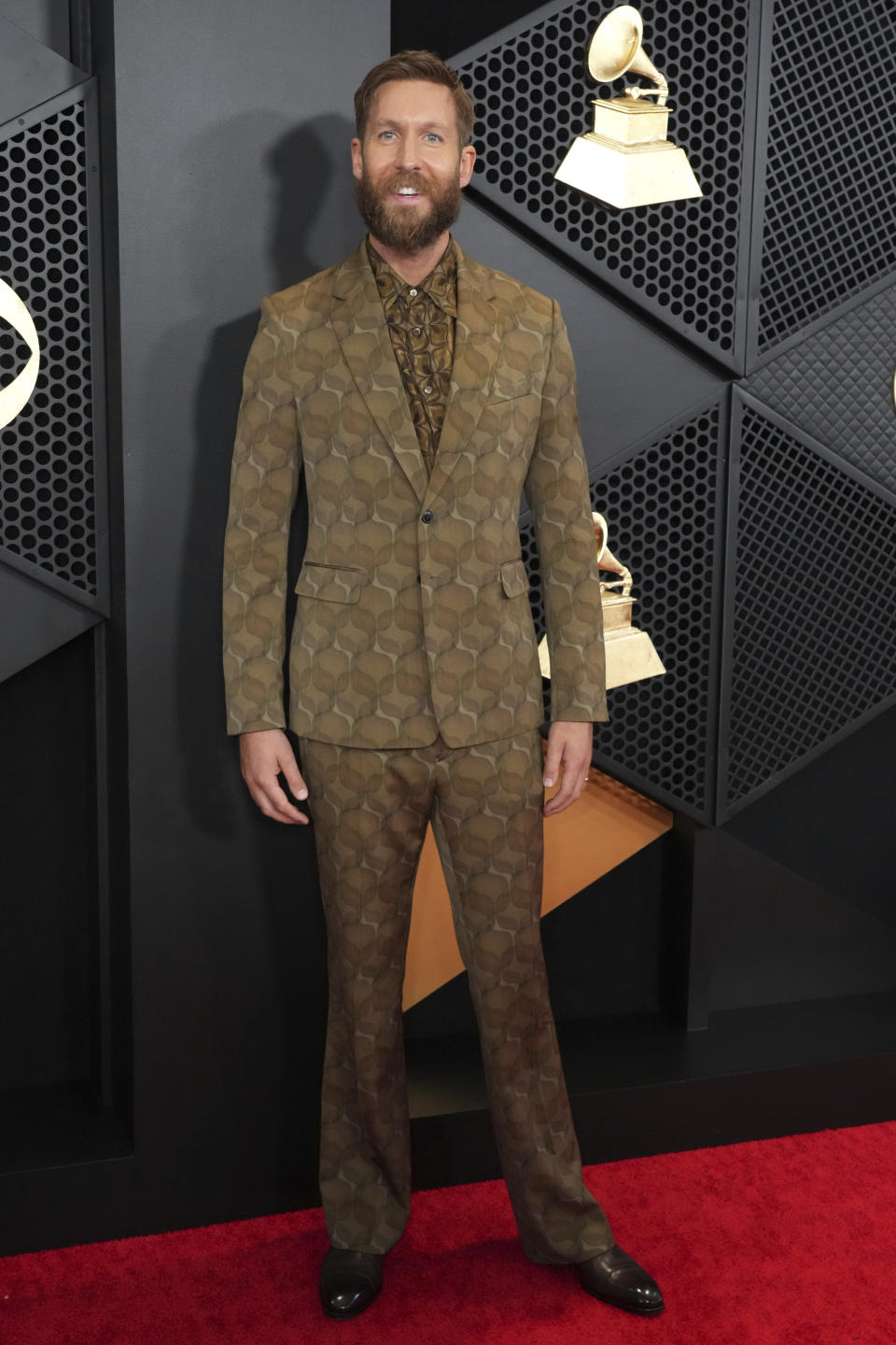 Calvin Harris arrives at the 66th annual Grammy Awards on Sunday, Feb. 4, 2024, in Los Angeles. (Photo by Jordan Strauss/Invision/AP)