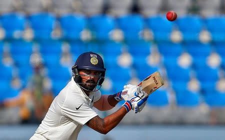 Cricket - India v New Zealand - First Test cricket match - Green Park Stadium, Kanpur, India - 24/09/2016. India's Murali Vijay plays a shot. REUTERS/Danish Siddiqui