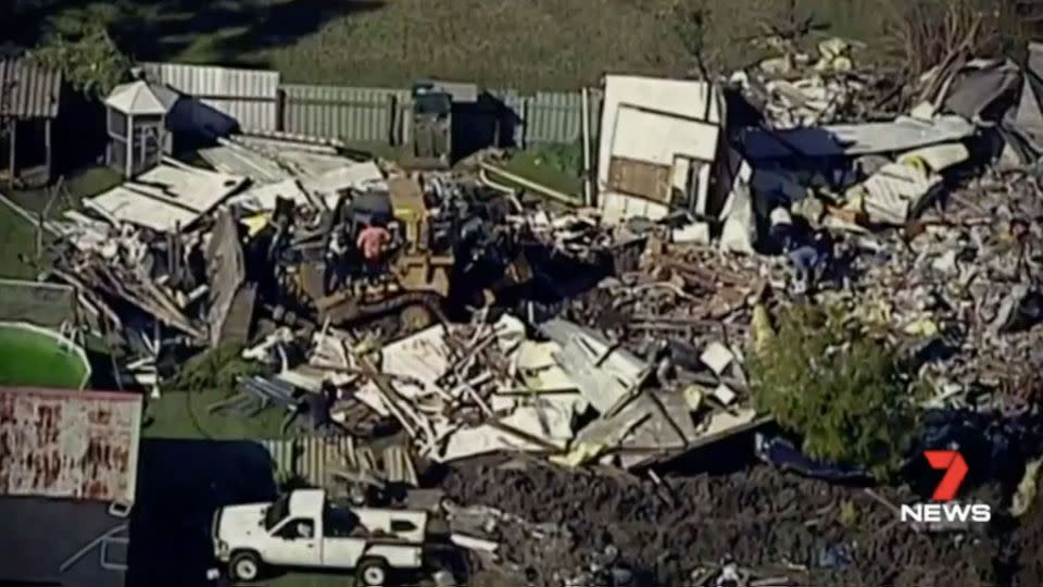 The destruction of the house was extensive. Source: 7 News