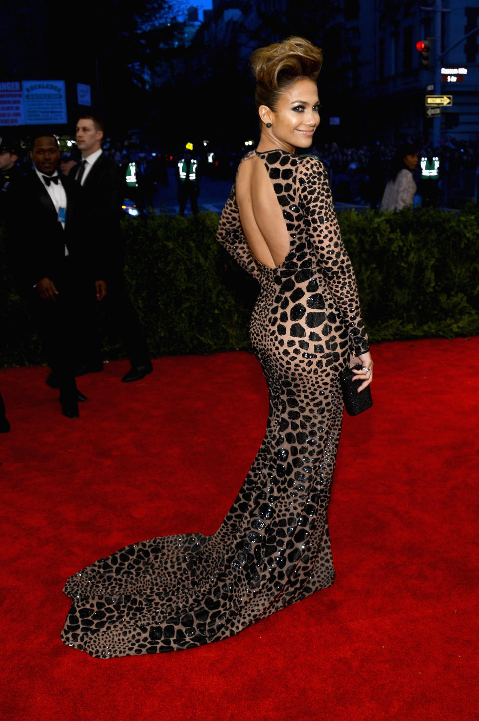 Lopez wears a Michael Kors dress for the 2013 Met Gala celebrating the "PUNK: Chaos to Couture" exhibition on May 6 in New York.&nbsp;