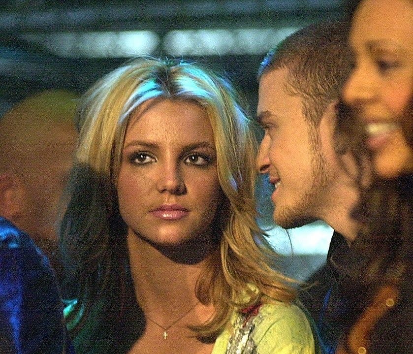 Closeup of Britney and Justin