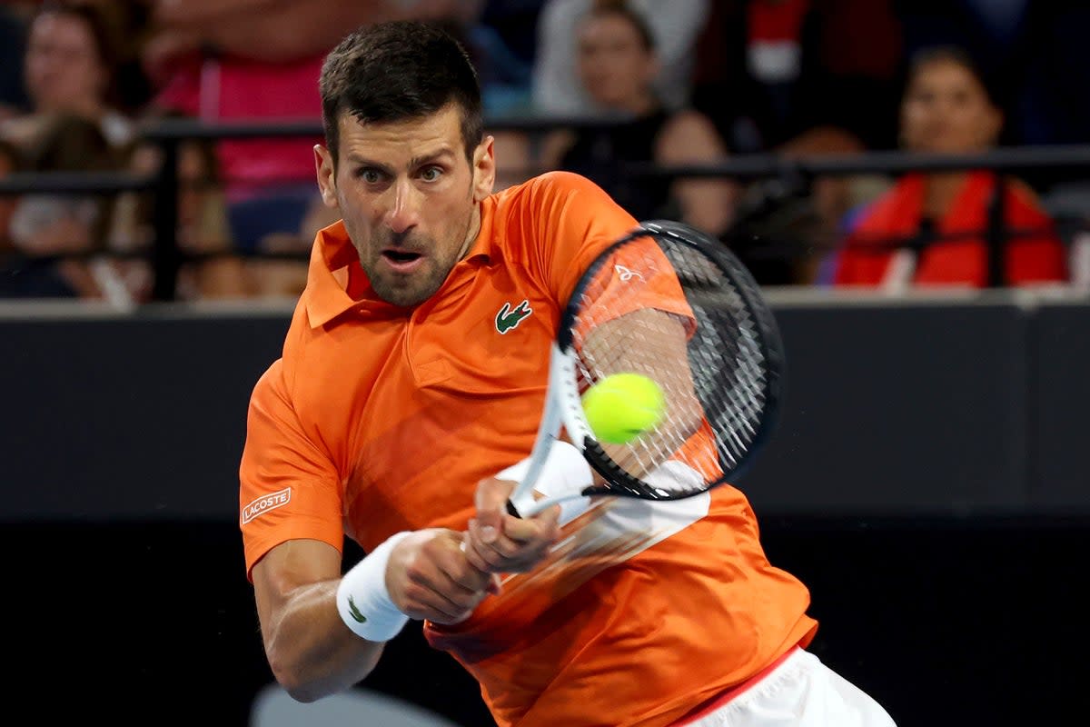 Novak Djokovic (pictured) defeated Denis Shapovalov in Adelaide (Kelly Barnes/AP) (AP)