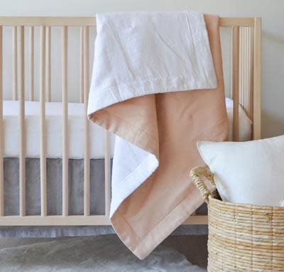 4) Linen Baby Blanket