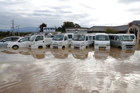 Aftermath of Typhoon Hagibis in Nagano Prefecture