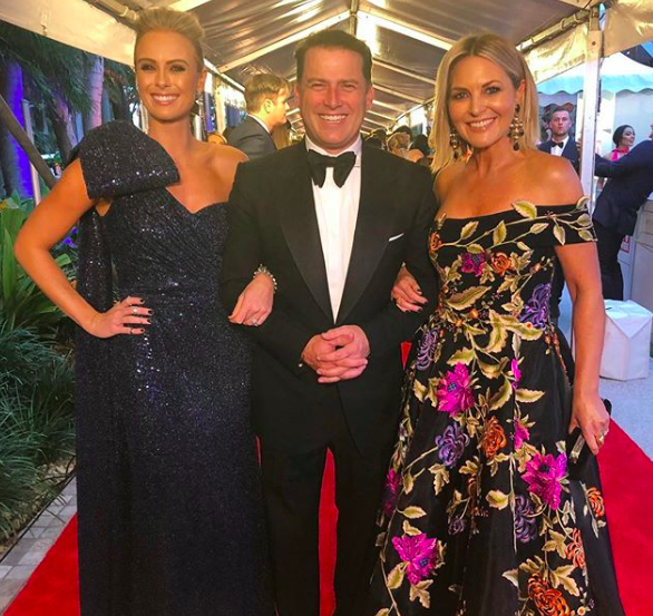 The 58-year-old A Current Affair host admitted she was ‘absolutely baffled’ by her Gold Logie nomination, and believes she received a nod for the coveted gong thanks to the support of Channel Nine colleagues like Karl Stefanovic and Georgie Gardiner (pictured here with Sylvia Jeffreys) Source: Instagram/thetodayshow