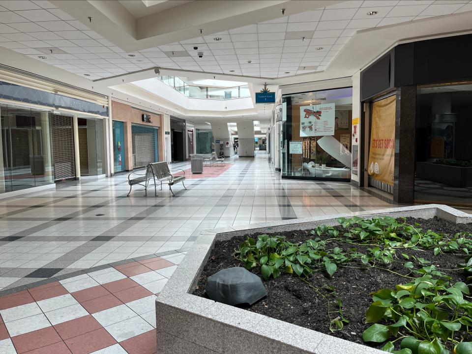 The interior of the Galleria in White Plains is just a shell, with basically nothing open as pictured March 3, 2023. 