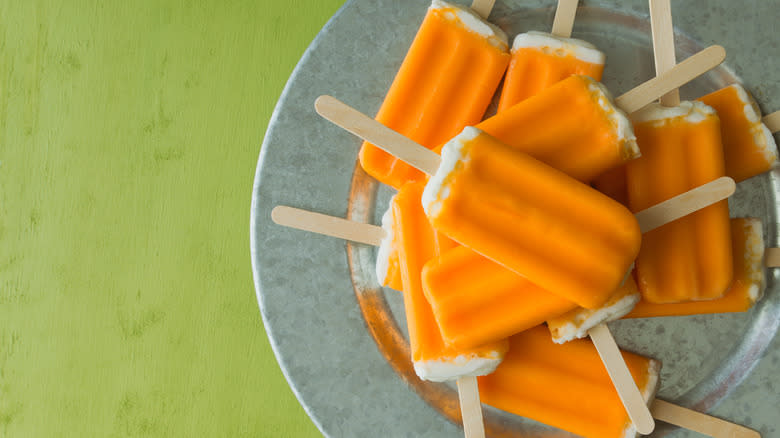 Orange creamsicle popsicle stack