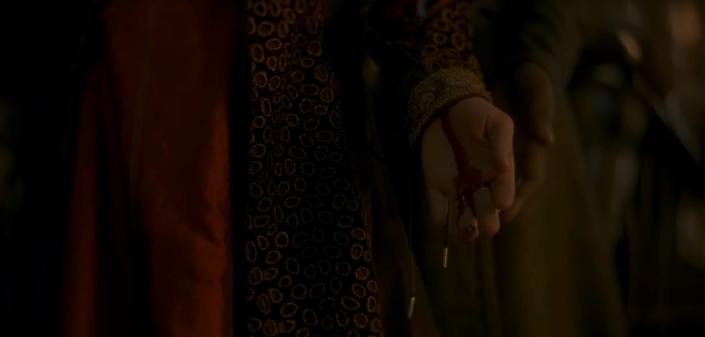 Rhaenyra's hand bleeds