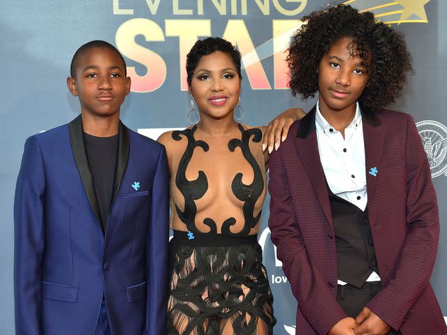 Prince Williams/FilmMagic Toni Braxton and her kids, Denim Cole Braxton-Lewis and Diezel Ky Braxton-Lewis, attend An Evening of Stars at Atlanta Civic Center on April 12, 2015 in Atlanta, Georgia.