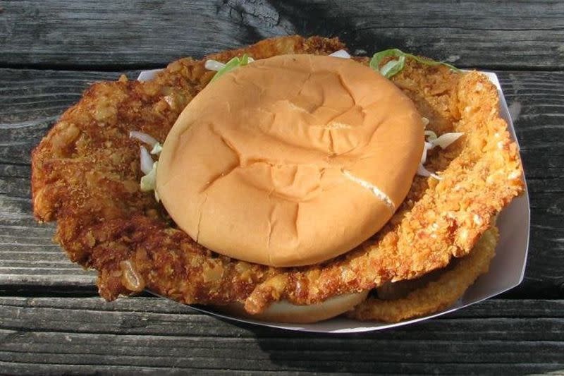 Massive Tenderloin Sandwich at Christy's in Kansas City, Kansas