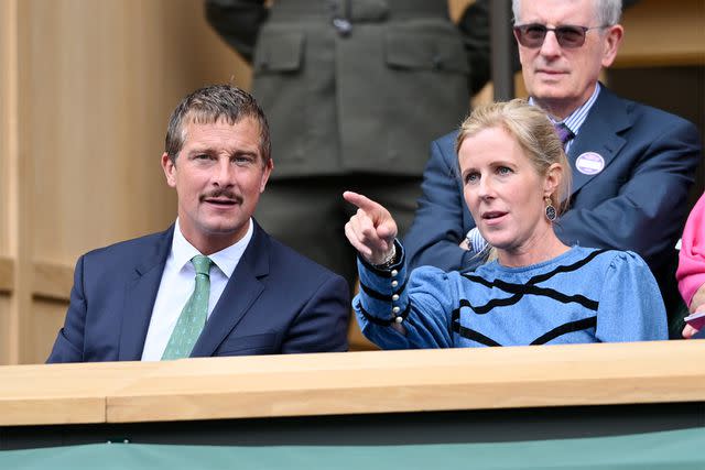 <p>Karwai Tang/WireImage</p> Bear Grylls and Shara Grylls at Wimbledon