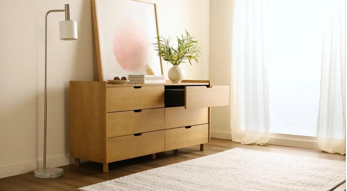 <p><a href="https://go.redirectingat.com?id=74968X1596630&url=https%3A%2F%2Fburrow.com%2Fbedroom%2Fdressers%2Fprospect-3-drawer-low-dresser%3Fsku%3DFBRSR-DR-PS-L1-OK-LW&sref=https%3A%2F%2Fwww.goodhousekeeping.com%2Fhome-products%2Fg46993326%2Fbest-dressers%2F" rel="nofollow noopener" target="_blank" data-ylk="slk:Shop Now;elm:context_link;itc:0;sec:content-canvas" class="link rapid-noclick-resp">Shop Now</a></p><p>Prospect Dresser</p><p>burrow.com</p><p>$955.00</p>