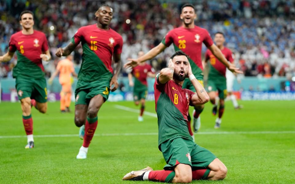 Bruno Fernandes celebrates - Jose Breton/NurPhoto/Shutterstock