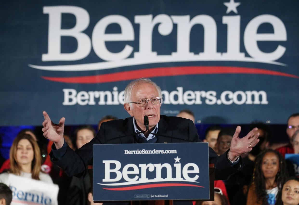 Mr Sanders says 'establishment is getting afraid': Getty