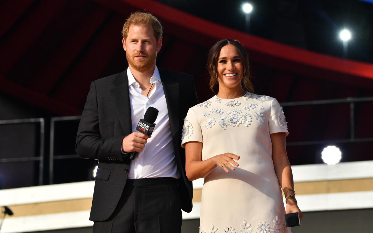 The Duke and Duchess of Sussex appear at Global Citizen Live in New York's Central Park on Saturday - Photo by NDZ/Star Max/GC Images