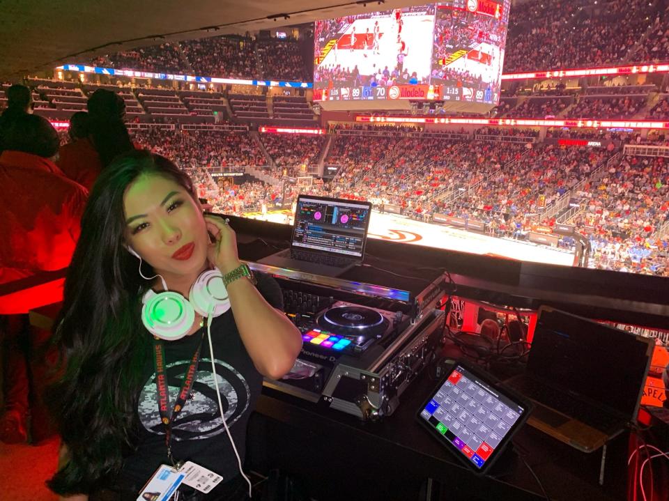 Chika Takai moved to the Atlanta from Japan because of the allure of hip-hop and is now the team DJ for the Hawks.