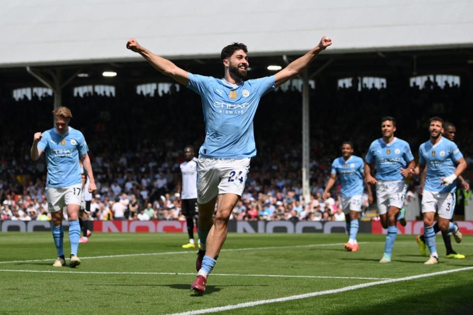 Man City strolled to victory at Fulham, helped in no small part by a Josko Gvardiol double  (Getty)