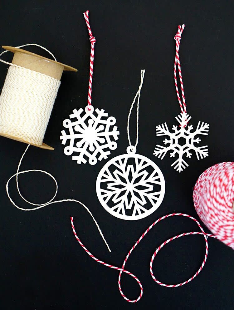 Shrinky Dink Snowflake Ornaments