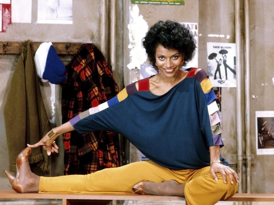 Debbie Allen poses as her "Fame" character, Lydia Grant.