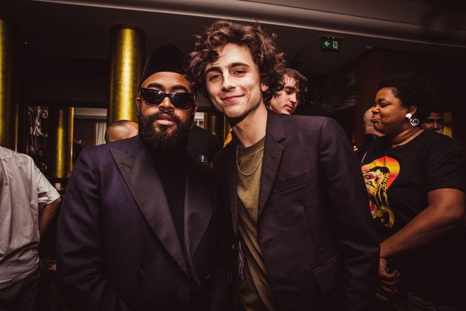 GQ fashion director Mobolaji Dawodu and Timothée Chalamet