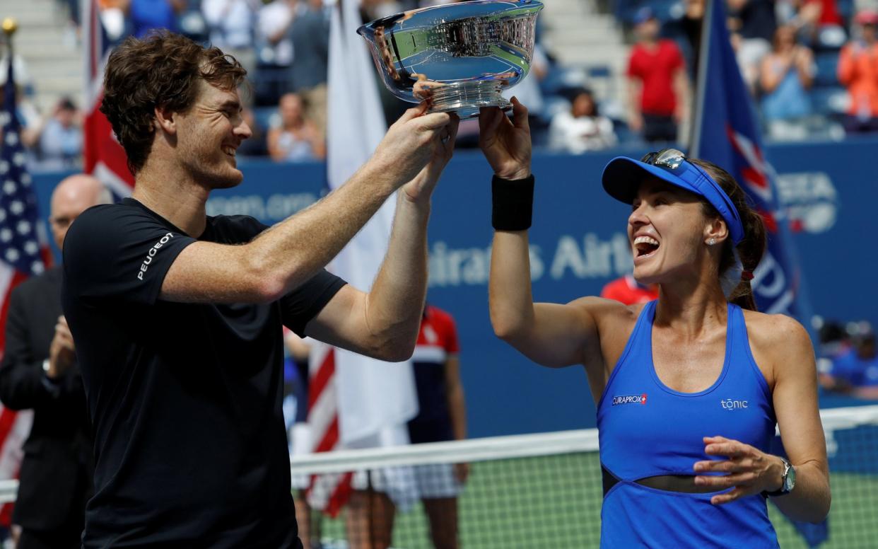 Murray and Hingis prevailed in three sets at Flushing Meadows - REUTERS