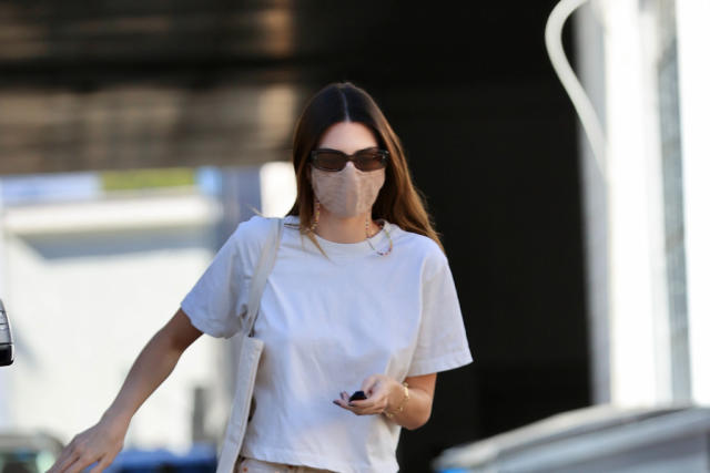 Kendall Jenner Wore Adidas Yeezy Slides in Los Angeles