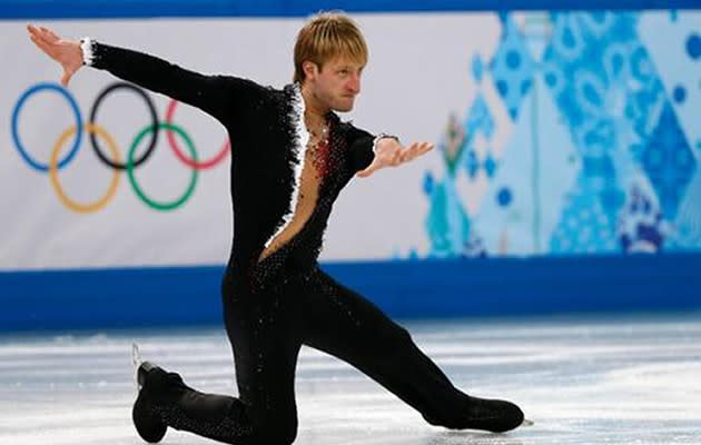 Russia's Yevgeny Plushenko performs in the Men's Figure Skating Team Short Program at the Iceberg Skating Palace during the Sochi Winter Olympics on February 6, 2014. (AFP Photo)