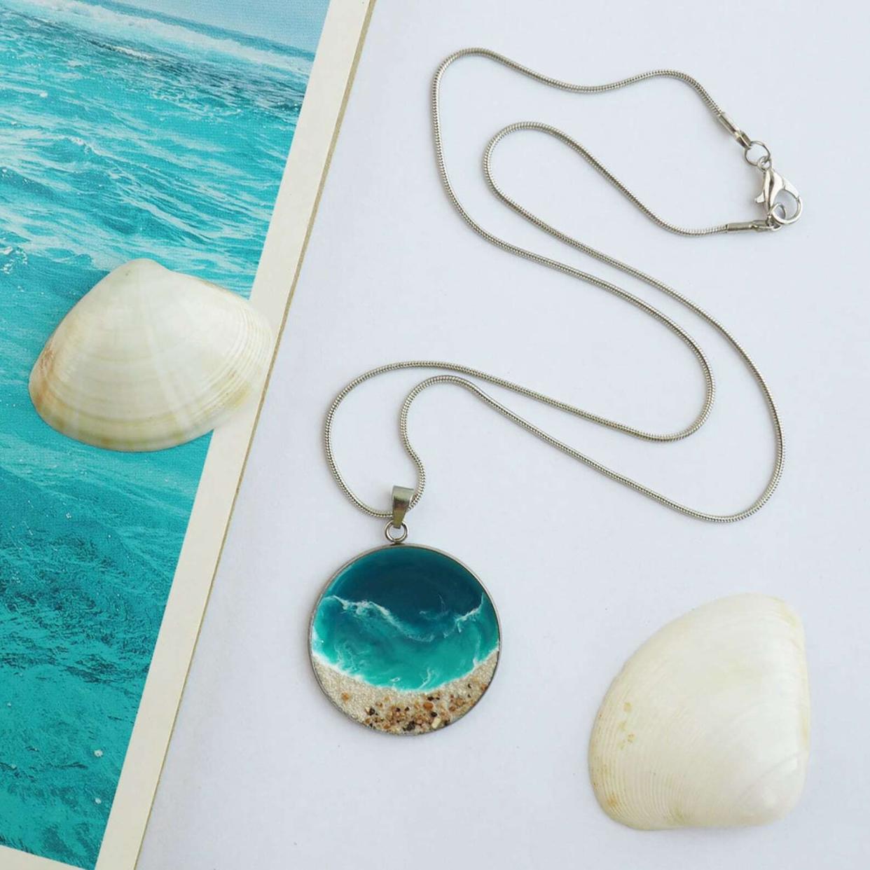 Ocean Beach Necklace By Lovelyclaygifts