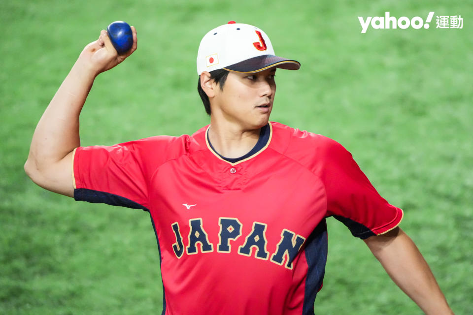 2023第五屆世界棒球經典賽日本武士隊大谷翔平。（呂權紘／攝）（20230313）