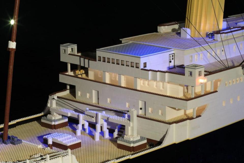 The model is built of 56,000 bricks (Titanic Museum Attraction)