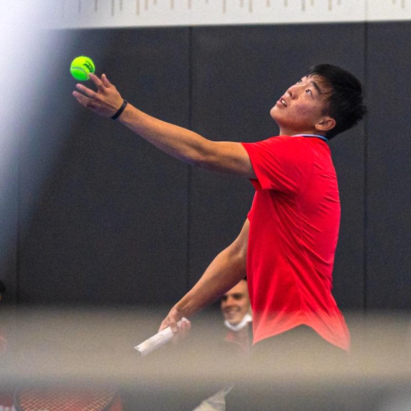 黃澤林（右）去年11月加入拿度網球學校。（Credit : Rafa Nadal Academy）