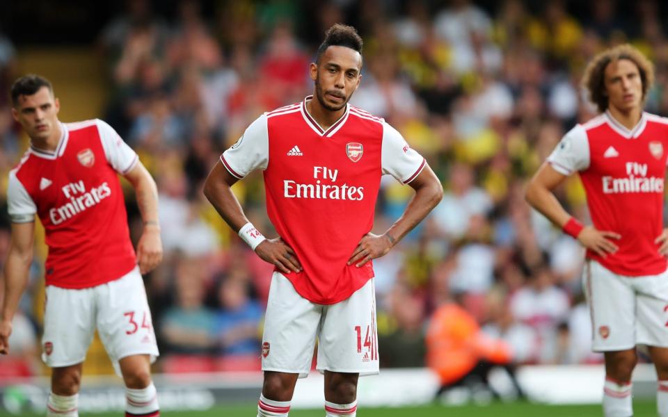 The frustration of the Arsenal players shows - Getty Images Europe