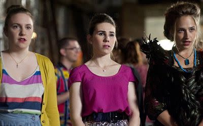 Hannah, Shoshanna and Jessa in Season One. Picture: HBO