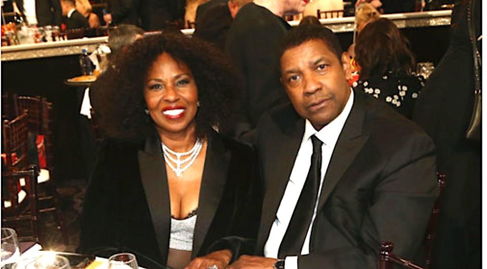 Denzel Washington, with his wife Pauletta at the Golden Globes, is used to being photographed by fans, but one earned a schooling from the star on Sunday. (Photo: Tommaso Boddi via Getty Images)