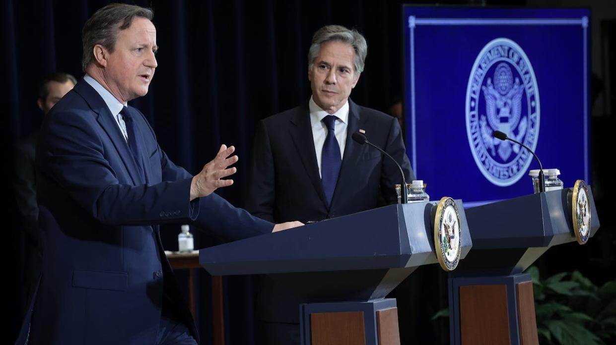 David Cameron and Antony Blinken. Photo: Getty Images