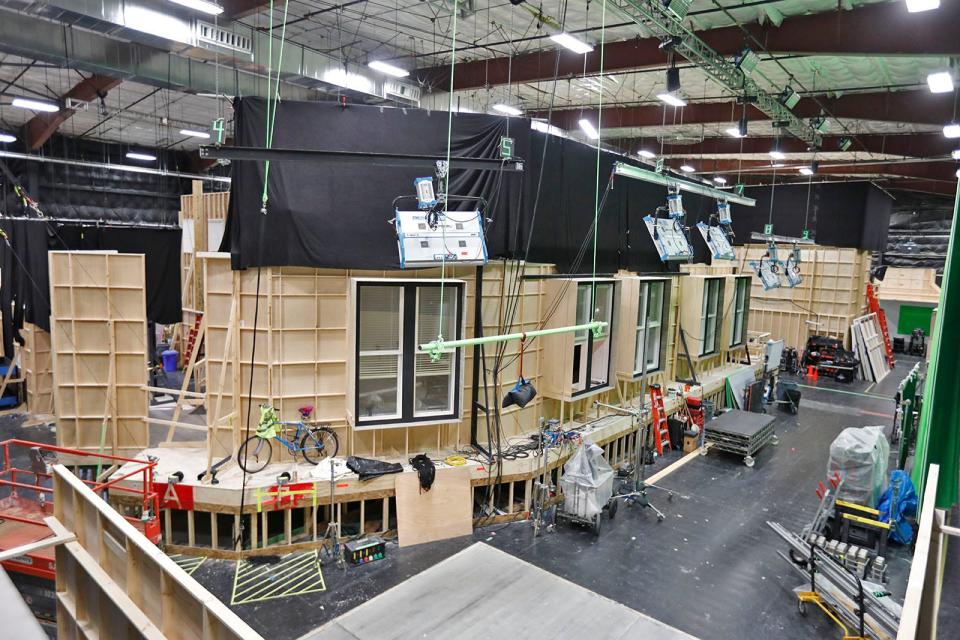 Sets for "The Collaboration" were built at a sound stage at Marina Studios in Quincy.