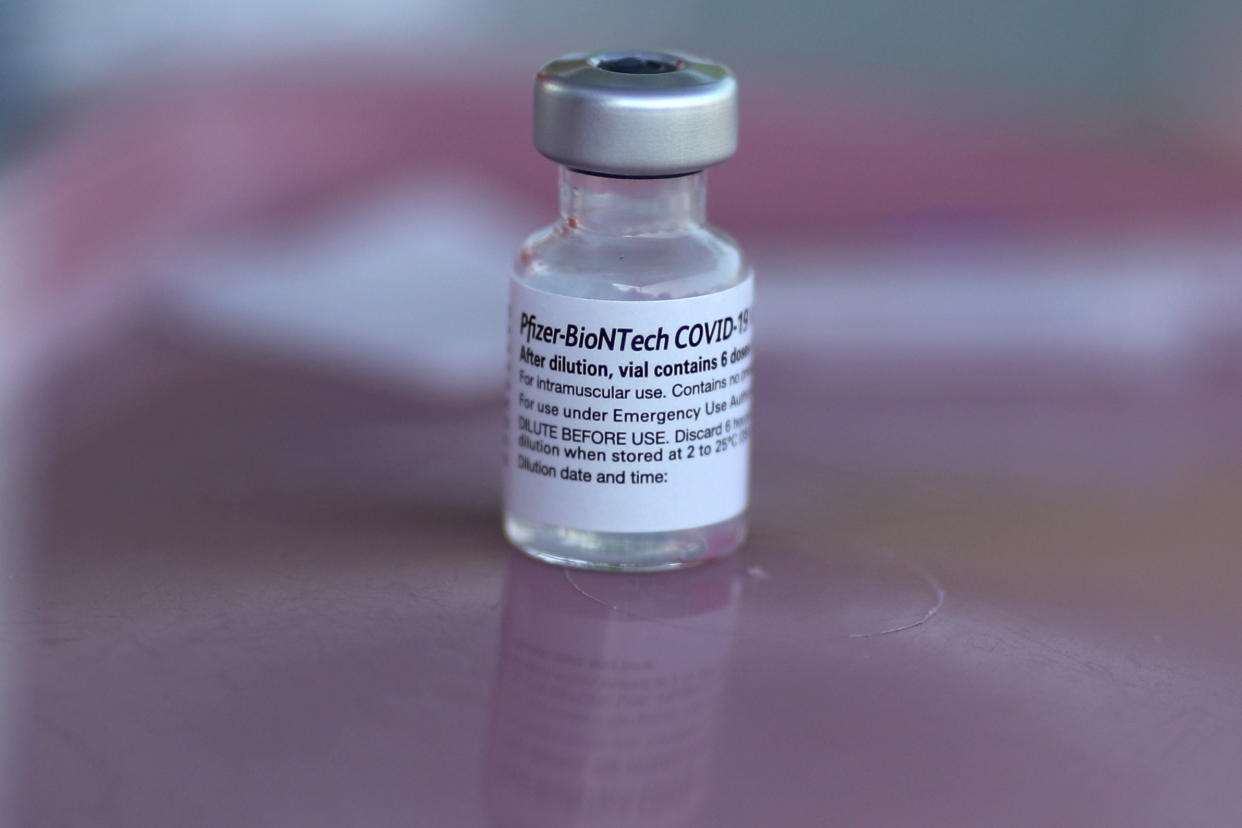 A Pfizer-BioNTech COVID-19 vaccine.