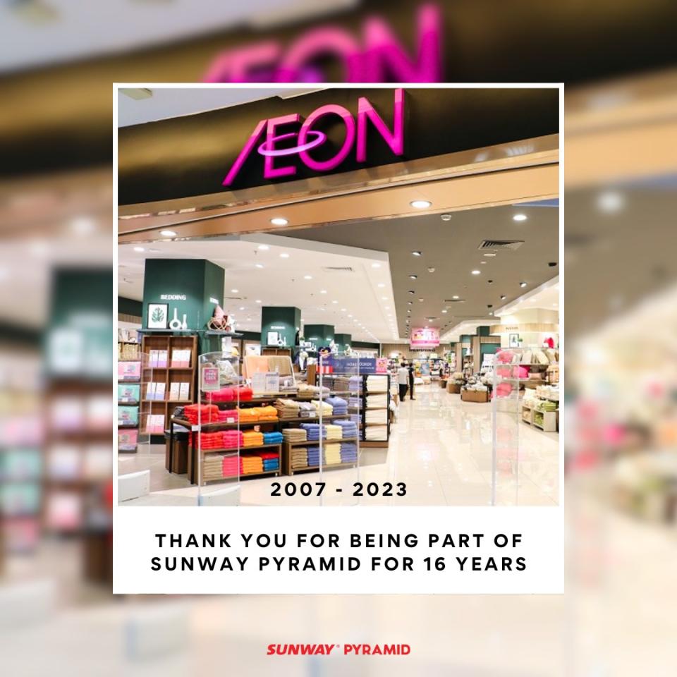 AEON Sunway Pyramid - Closure announcement