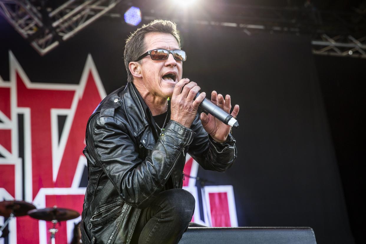 Mike Howe performs with Metal Church at the Sweden Rock Festival 2017 in Blekinge.