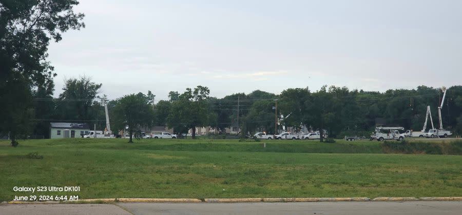 A storm caused extensive damage in Junction City on June 28, 2024. (Courtesy Jeffrey S Wenger DK101 Storm Spotter)