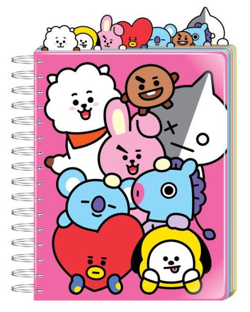 11) BT21 Character Tabbed Journal